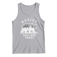 Resist Save Our Parks Tank Top Bear US National Parks Wildlife Nature