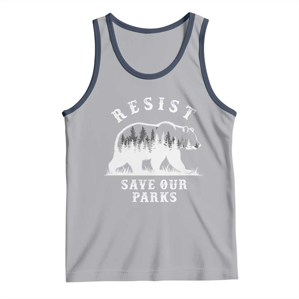 Resist Save Our Parks Tank Top Bear US National Parks Wildlife Nature