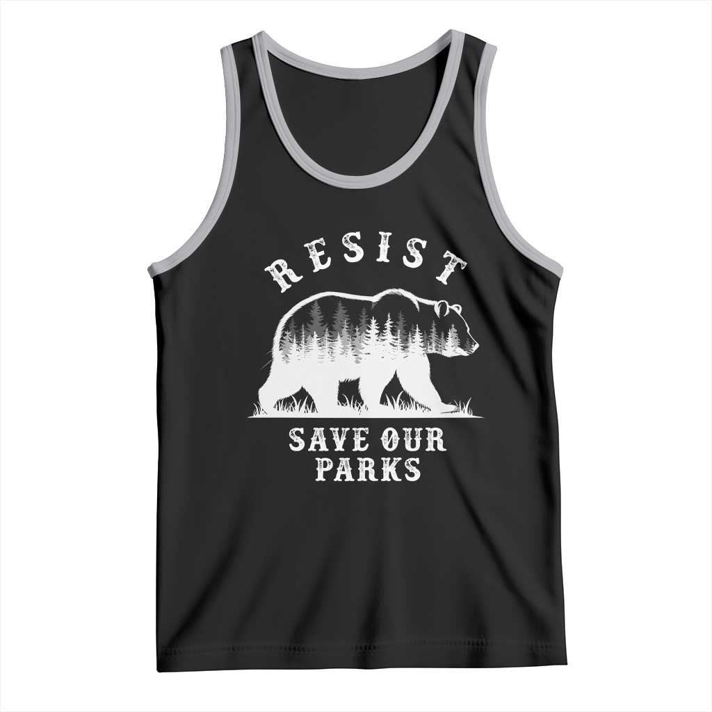 Resist Save Our Parks Tank Top Bear US National Parks Wildlife Nature