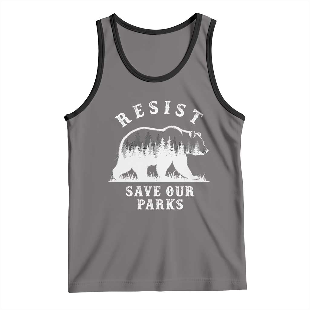 Resist Save Our Parks Tank Top Bear US National Parks Wildlife Nature