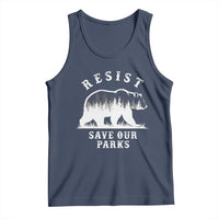 Resist Save Our Parks Tank Top Bear US National Parks Wildlife Nature