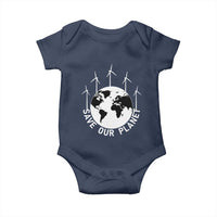 Save Our Planet Baby Onesie Wind Power Electricity Earth Day 2025