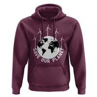 Save Our Planet Hoodie Wind Power Electricity Earth Day 2025