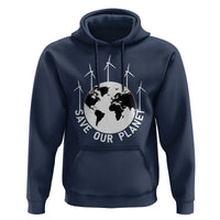 Save Our Planet Hoodie Wind Power Electricity Earth Day 2025