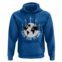 Save Our Planet Hoodie Wind Power Electricity Earth Day 2025