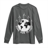 Save Our Planet Long Sleeve Shirt Wind Power Electricity Earth Day 2025