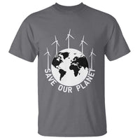 Save Our Planet T Shirt Wind Power Electricity Earth Day 2025