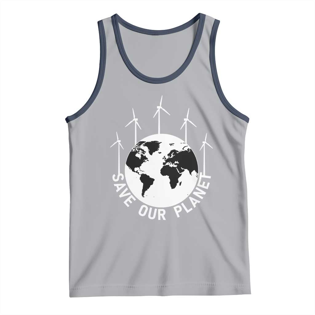 Save Our Planet Tank Top Wind Power Electricity Earth Day 2025