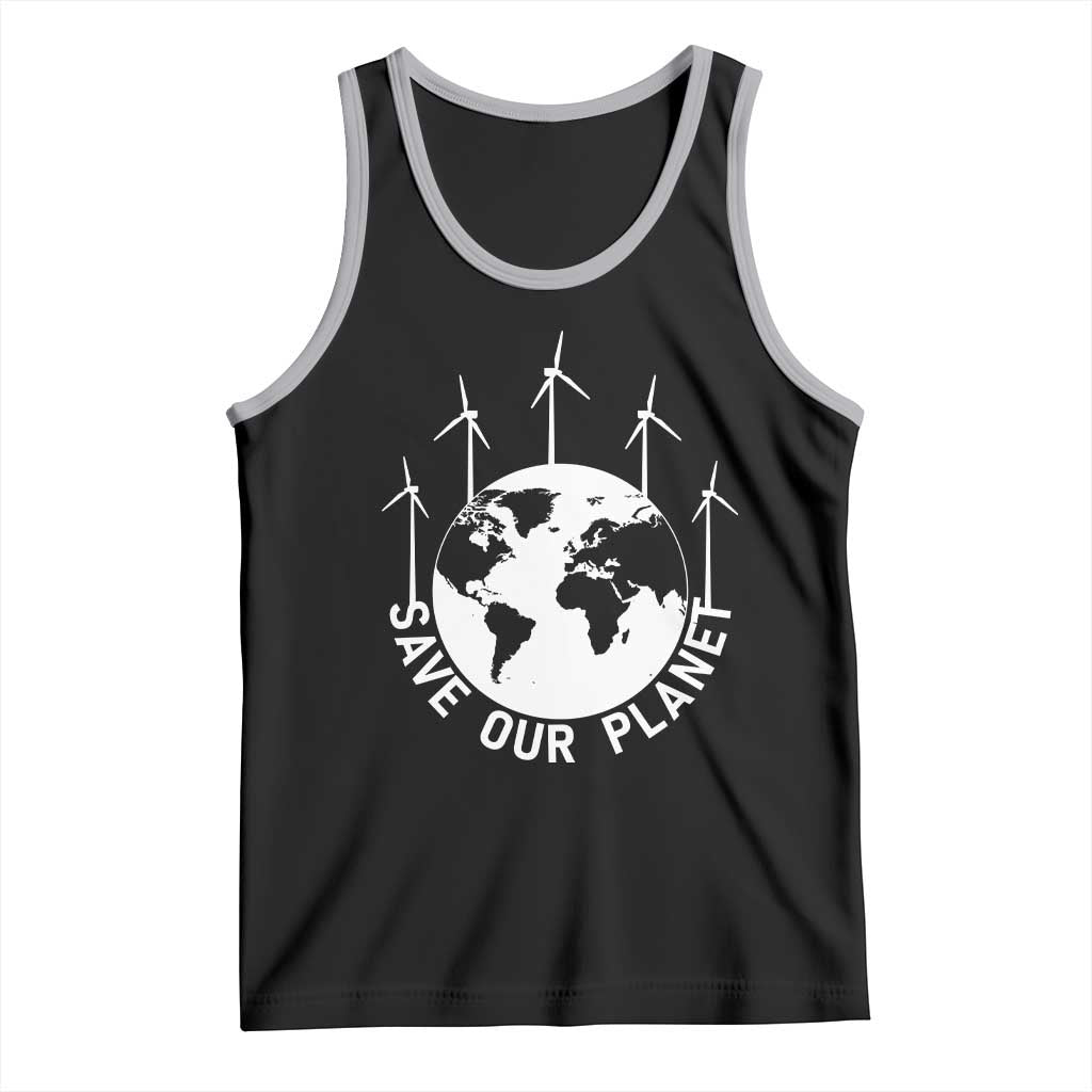 Save Our Planet Tank Top Wind Power Electricity Earth Day 2025