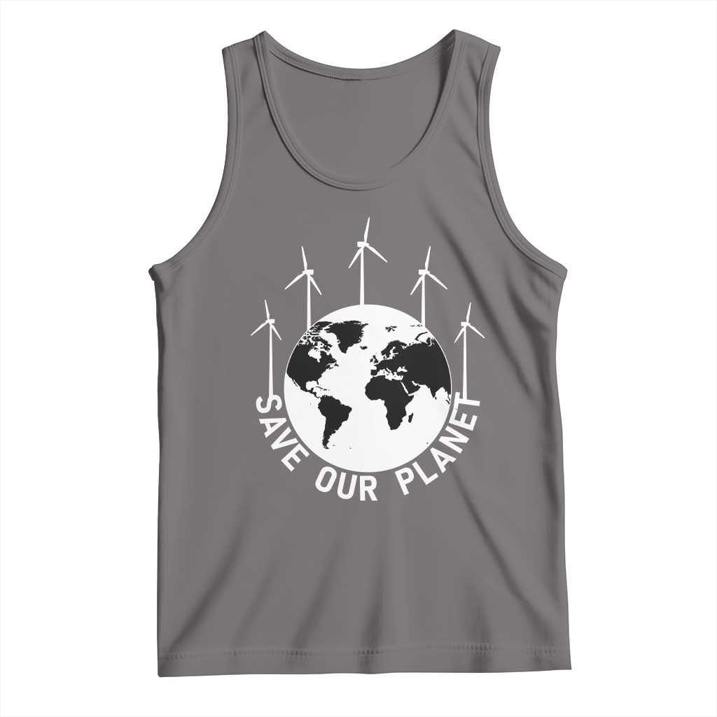 Save Our Planet Tank Top Wind Power Electricity Earth Day 2025