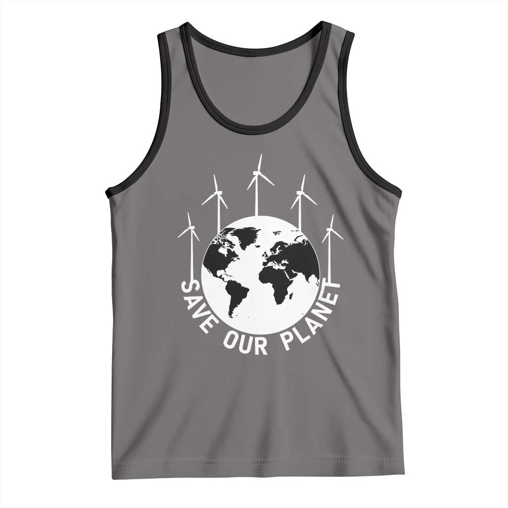 Save Our Planet Tank Top Wind Power Electricity Earth Day 2025
