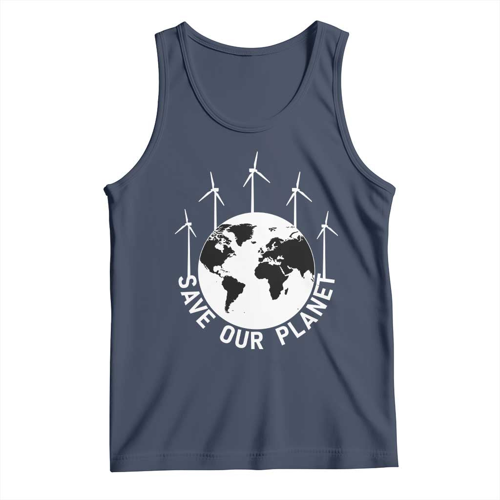 Save Our Planet Tank Top Wind Power Electricity Earth Day 2025