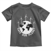 Save Our Planet Toddler T Shirt Wind Power Electricity Earth Day 2025