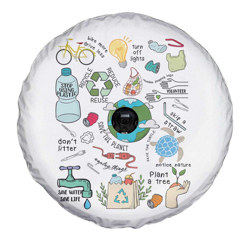 Save The Planet Spare Tire Cover Earth Day Protect Nature Environmental Recycling