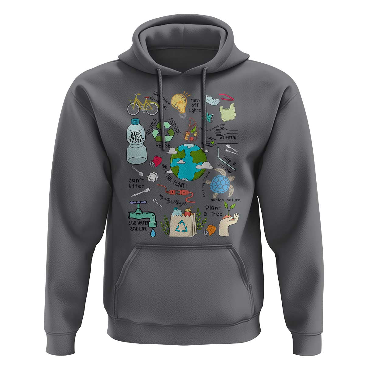 Save The Planet Hoodie Earth Day Protect Nature Environmental Recycling