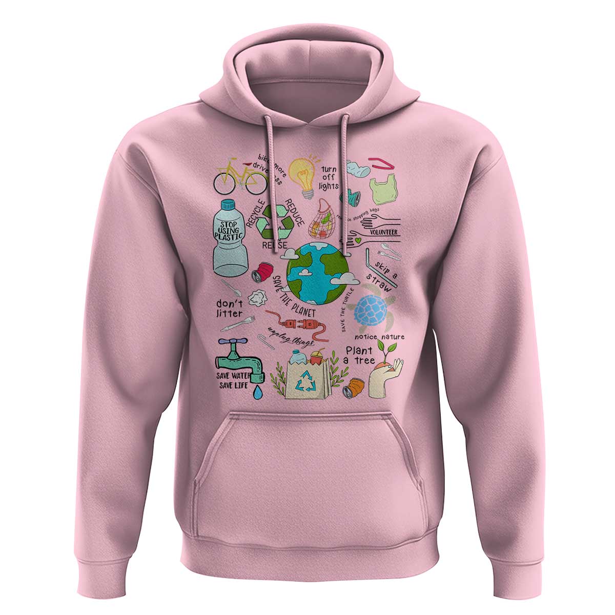 Save The Planet Hoodie Earth Day Protect Nature Environmental Recycling