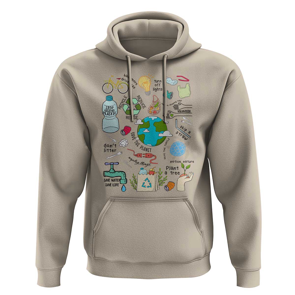 Save The Planet Hoodie Earth Day Protect Nature Environmental Recycling