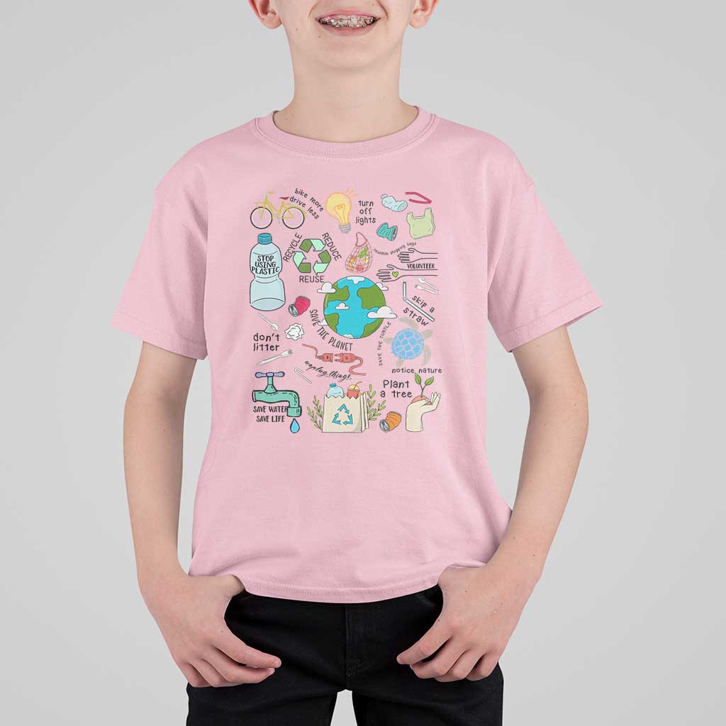Save The Planet T Shirt For Kid Earth Day Protect Nature Environmental Recycling