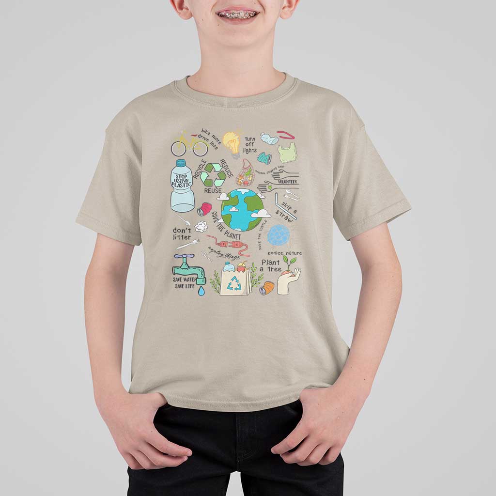 Save The Planet T Shirt For Kid Earth Day Protect Nature Environmental Recycling