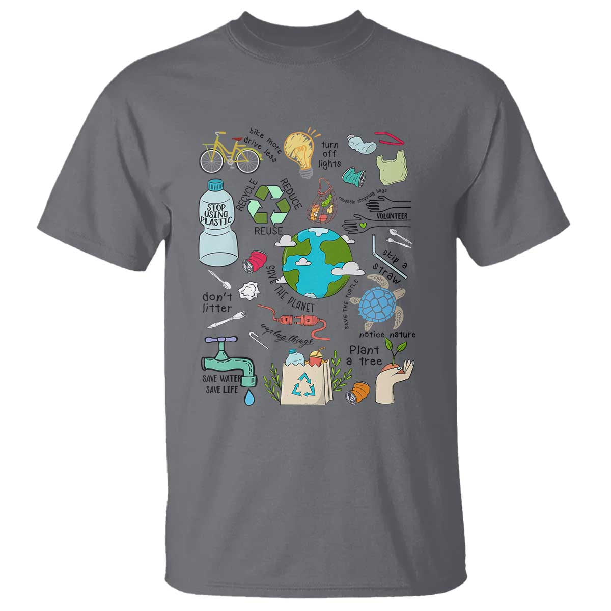 Save The Planet T Shirt Earth Day Protect Nature Environmental Recycling