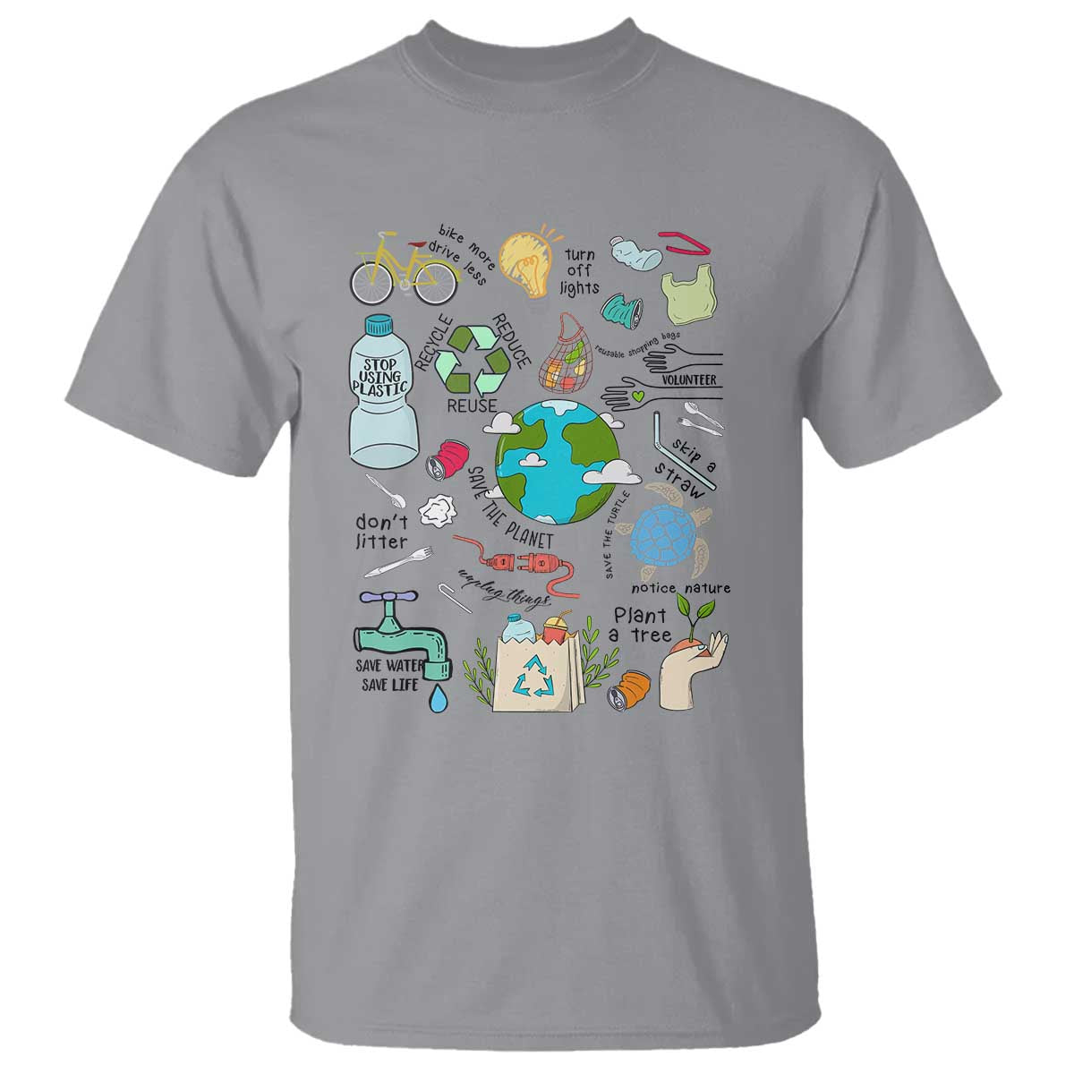 Save The Planet T Shirt Earth Day Protect Nature Environmental Recycling