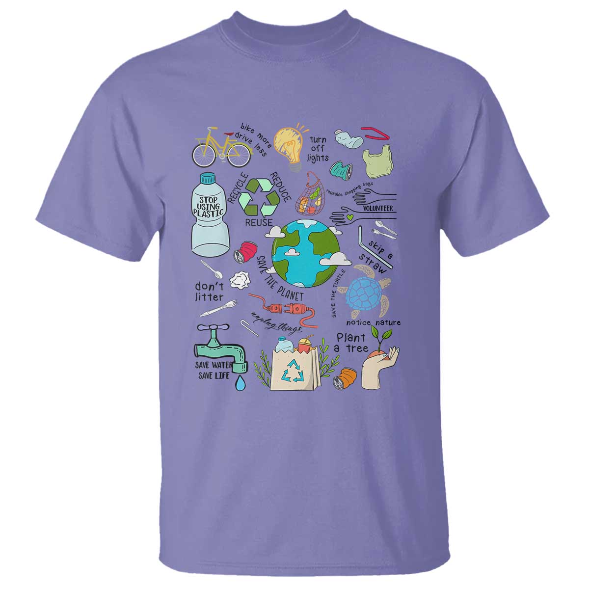Save The Planet T Shirt Earth Day Protect Nature Environmental Recycling
