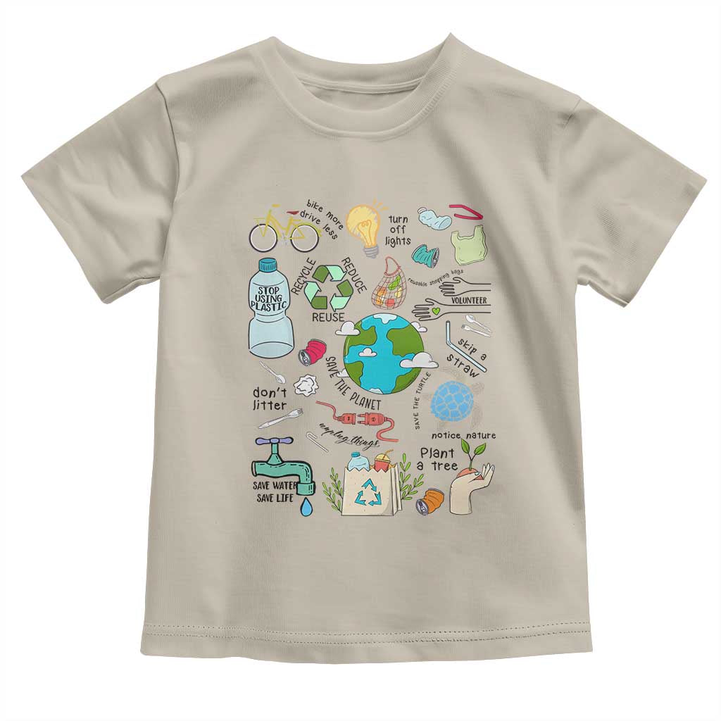 Save The Planet Toddler T Shirt Earth Day Protect Nature Environmental Recycling