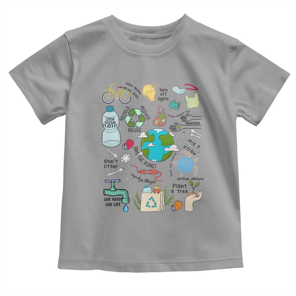 Save The Planet Toddler T Shirt Earth Day Protect Nature Environmental Recycling