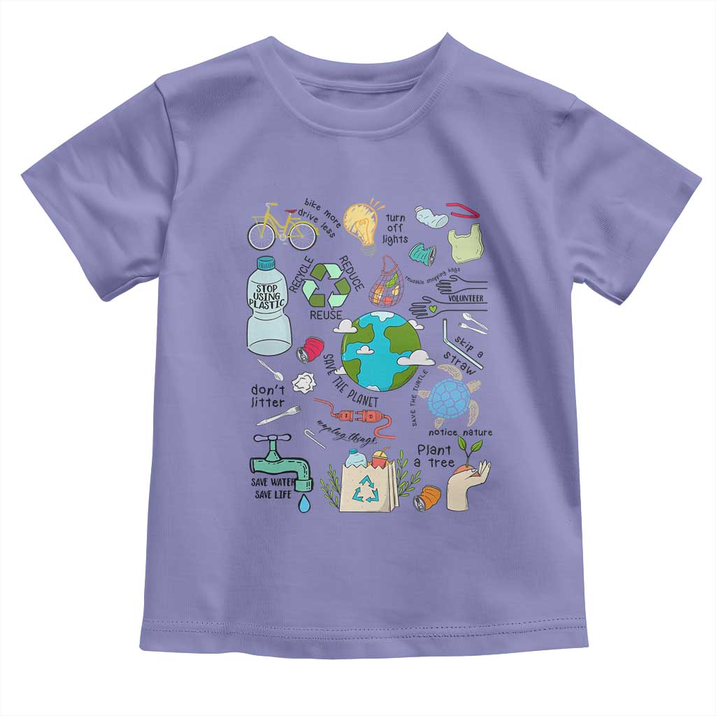 Save The Planet Toddler T Shirt Earth Day Protect Nature Environmental Recycling