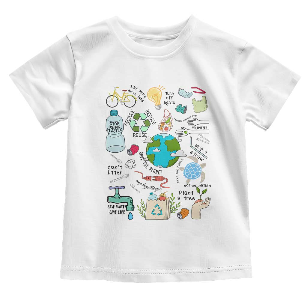 Save The Planet Toddler T Shirt Earth Day Protect Nature Environmental Recycling