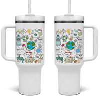 Save The Planet Tumbler With Handle Earth Day Protect Nature Environmental Recycling