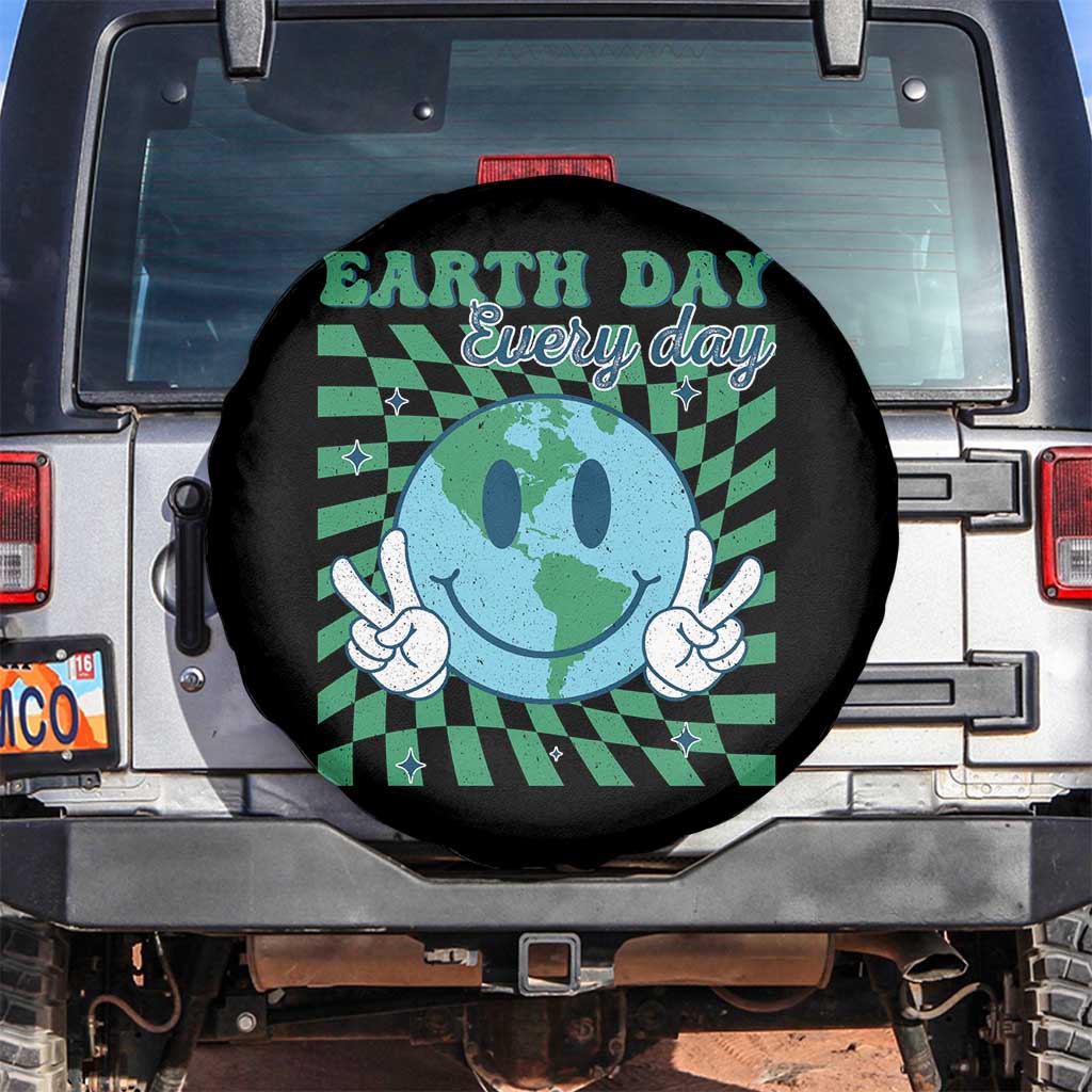 Earth Day Everyday Spare Tire Cover Smile Face Hippie Planet Anniversary