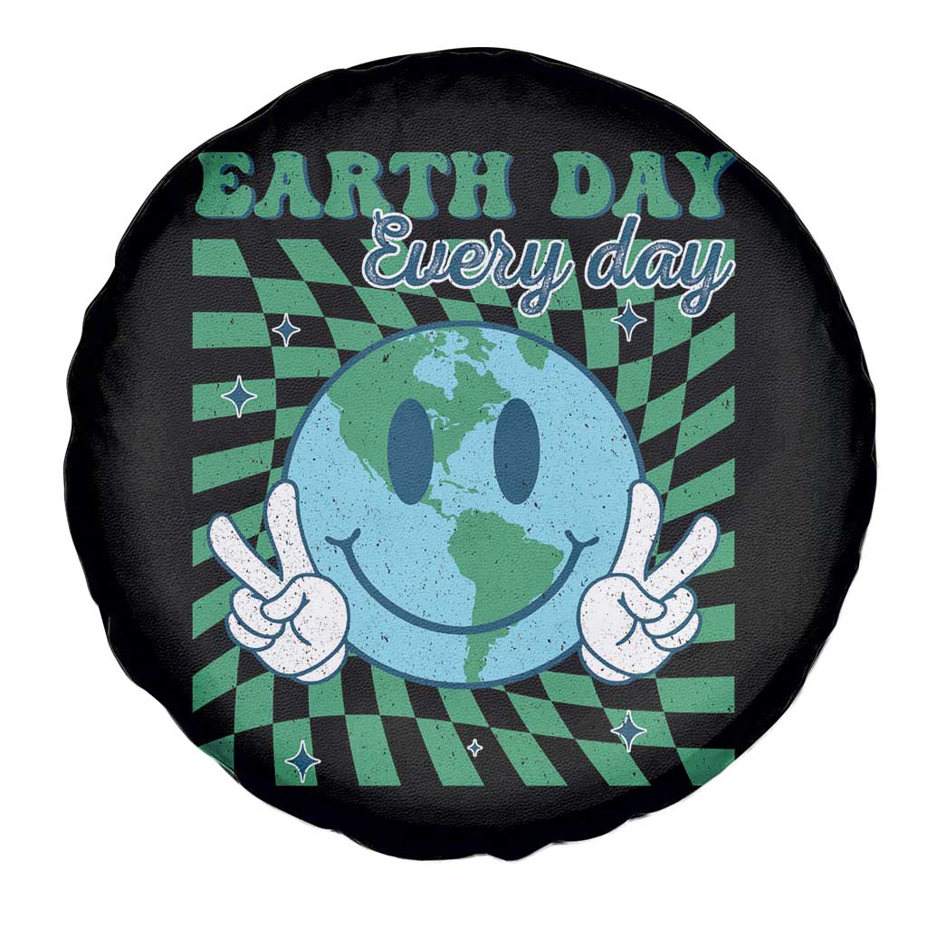Earth Day Everyday Spare Tire Cover Smile Face Hippie Planet Anniversary