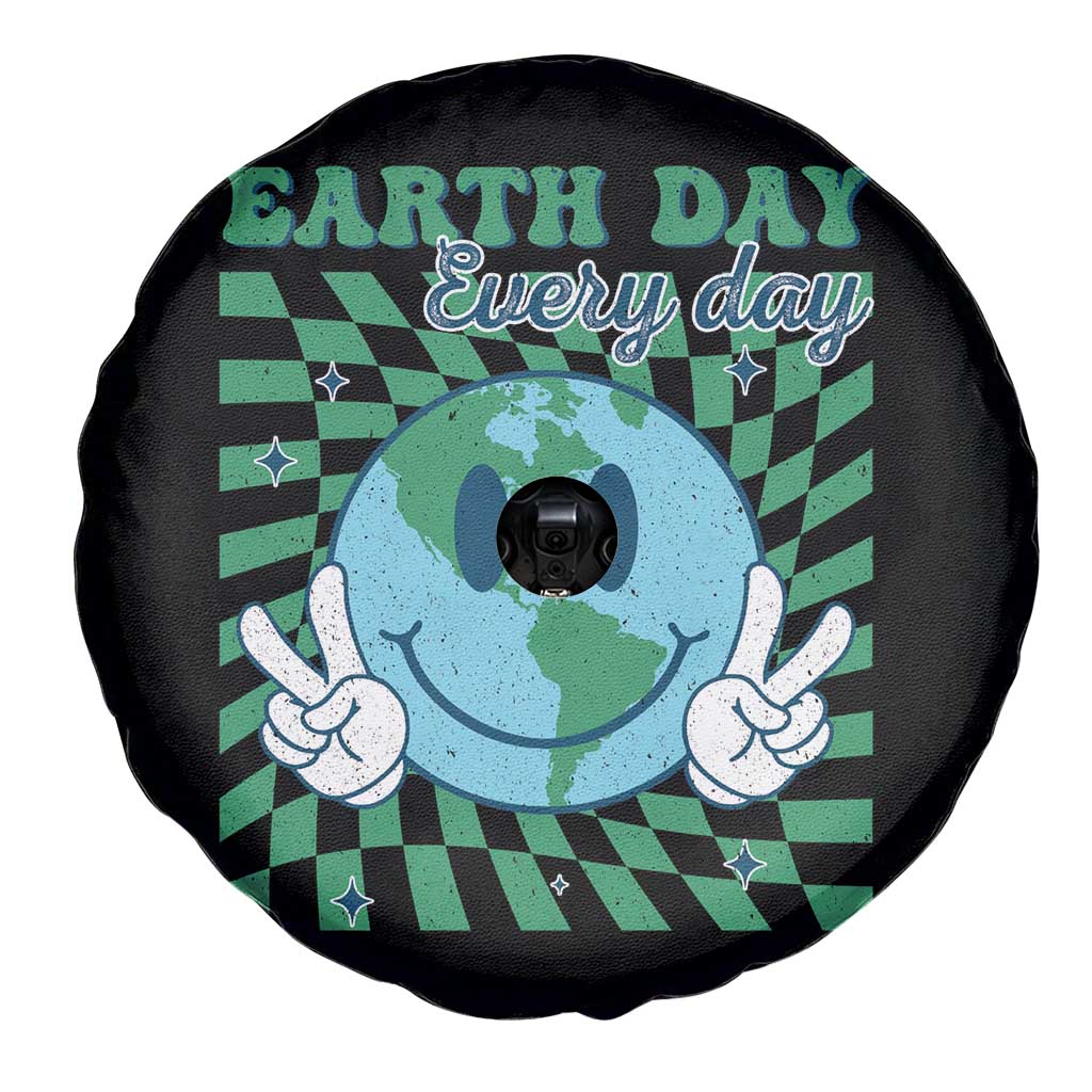 Earth Day Everyday Spare Tire Cover Smile Face Hippie Planet Anniversary