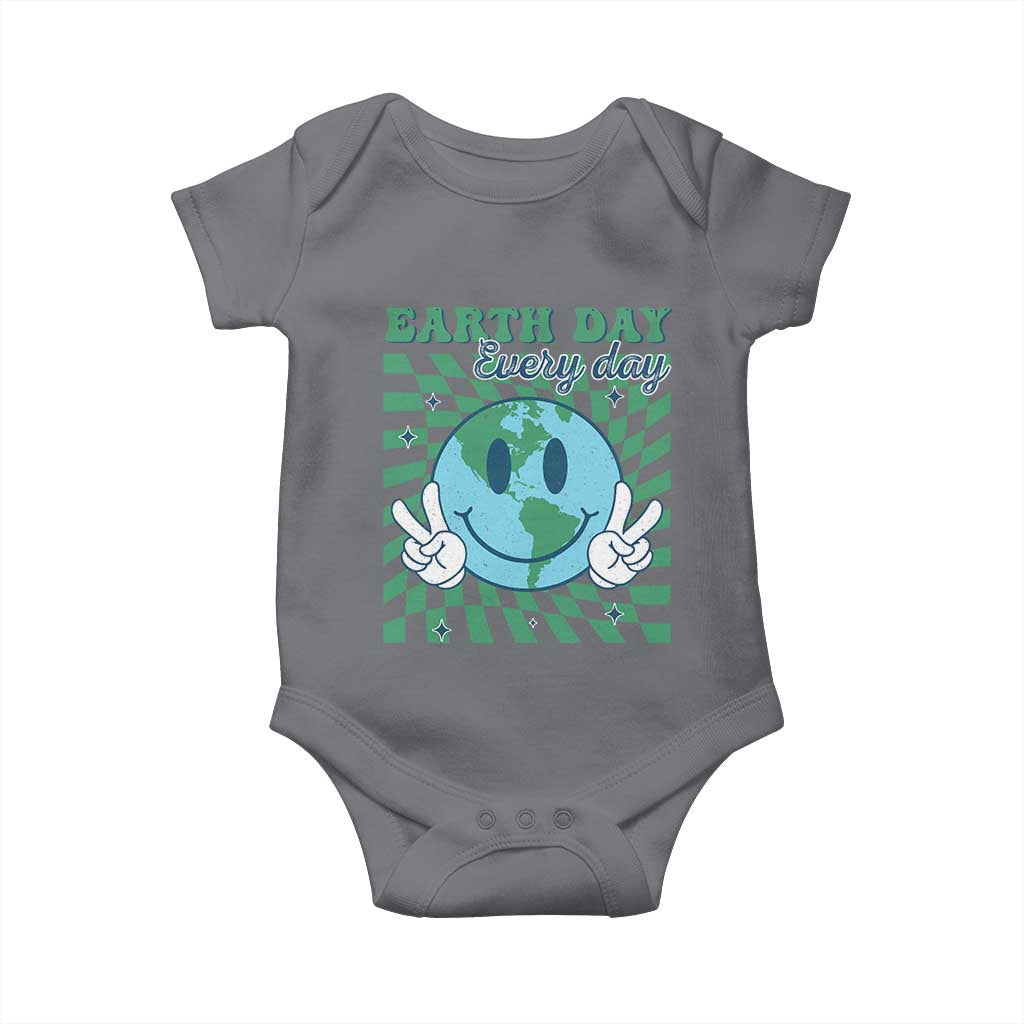 Earth Day Everyday Baby Onesie Smile Face Hippie Planet Anniversary