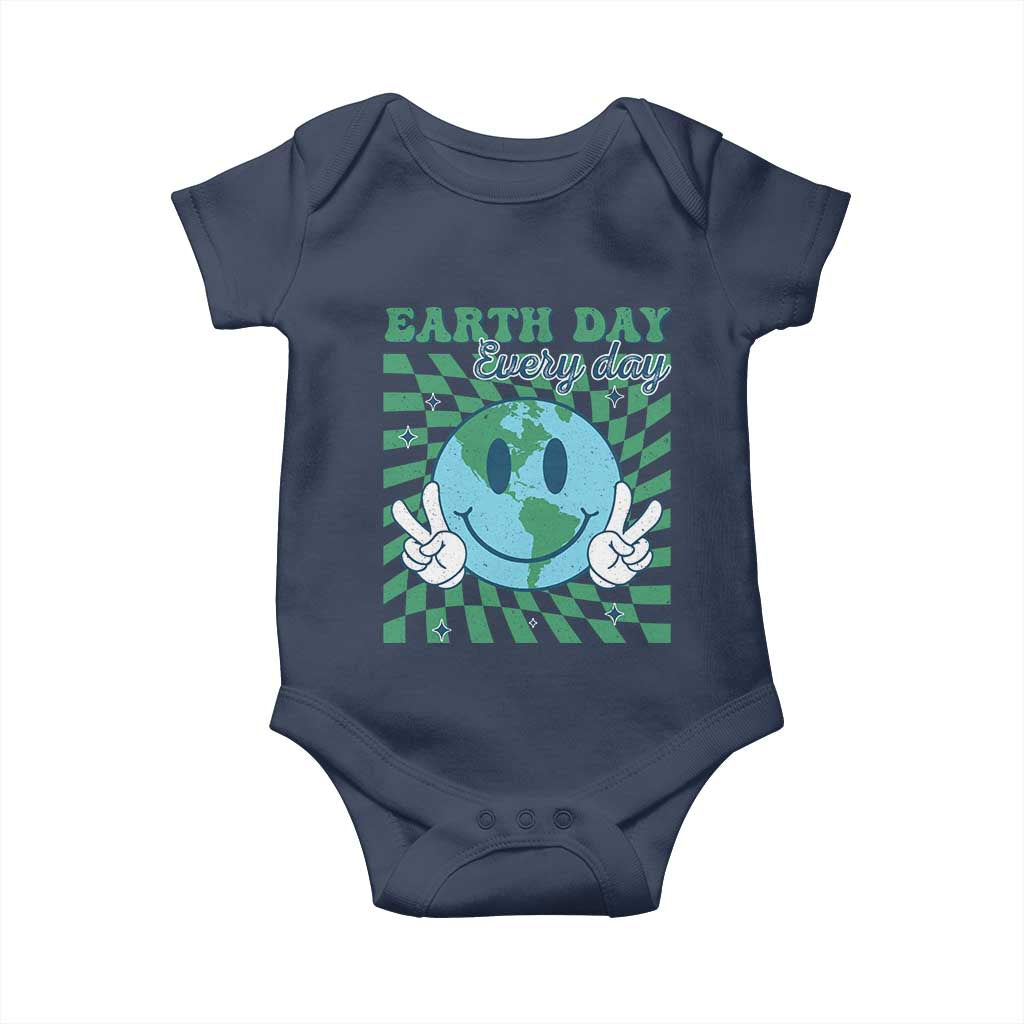 Earth Day Everyday Baby Onesie Smile Face Hippie Planet Anniversary