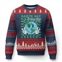 Earth Day Everyday Ugly Christmas Sweater Smile Face Hippie Planet Anniversary - Wonder Print Shop