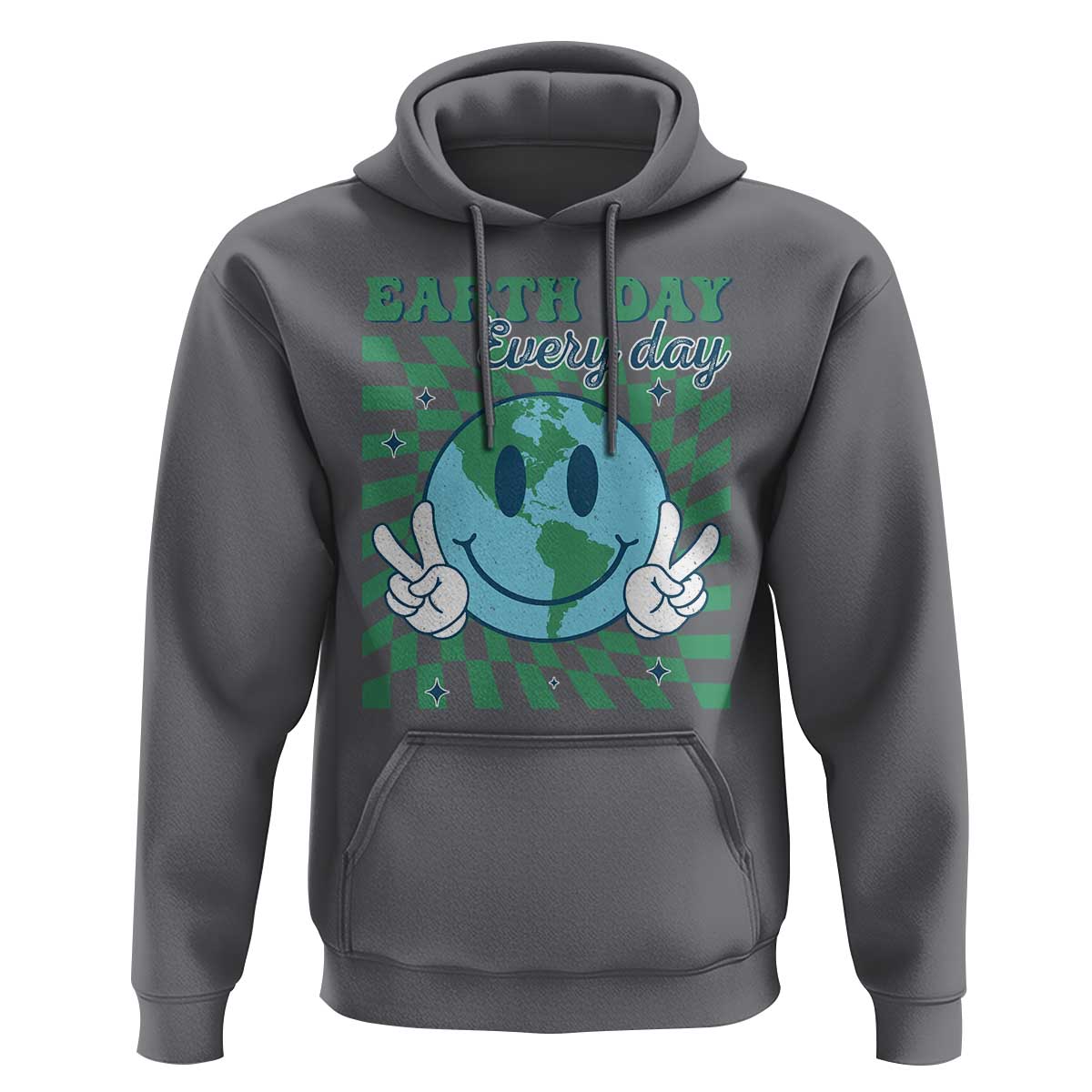 Earth Day Everyday Hoodie Smile Face Hippie Planet Anniversary