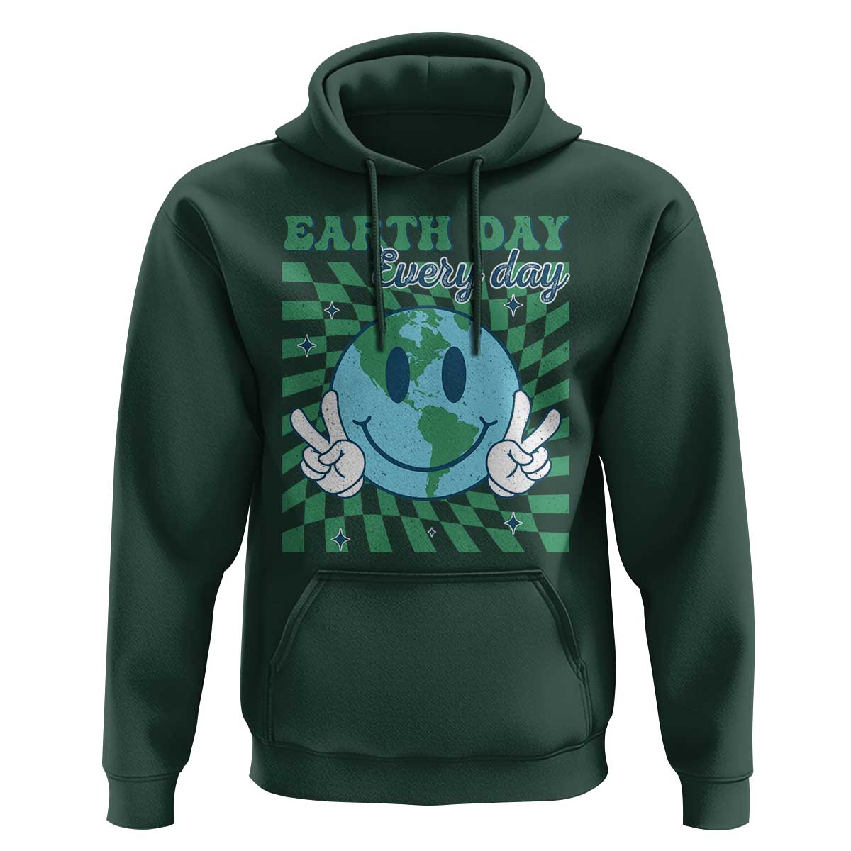 Earth Day Everyday Hoodie Smile Face Hippie Planet Anniversary