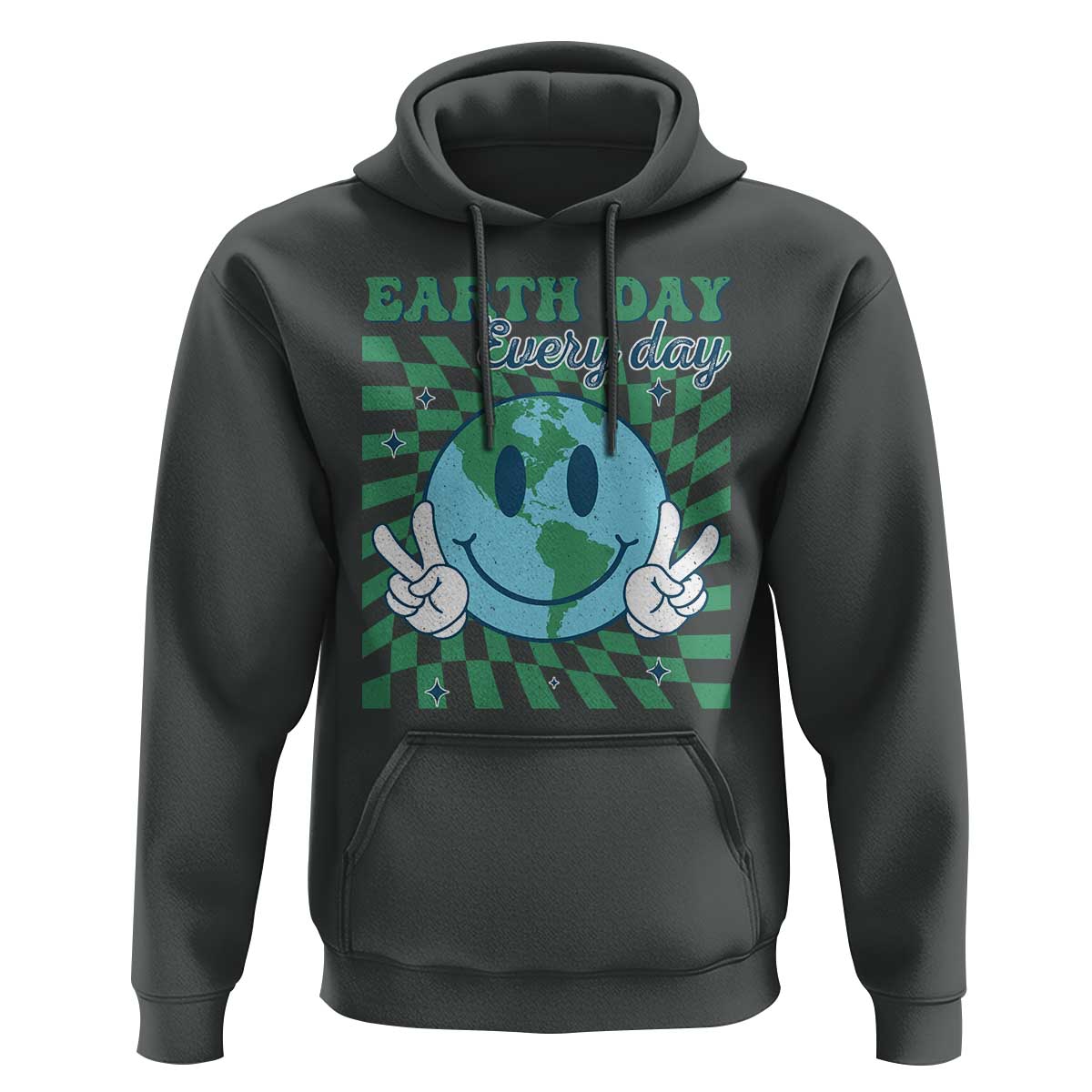 Earth Day Everyday Hoodie Smile Face Hippie Planet Anniversary