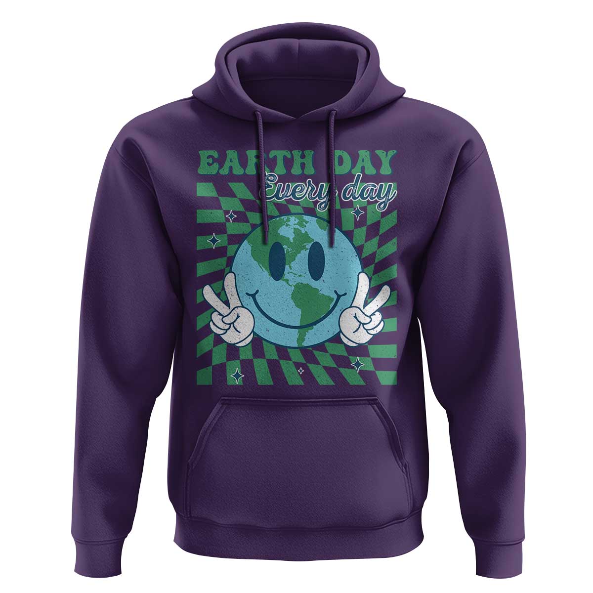 Earth Day Everyday Hoodie Smile Face Hippie Planet Anniversary