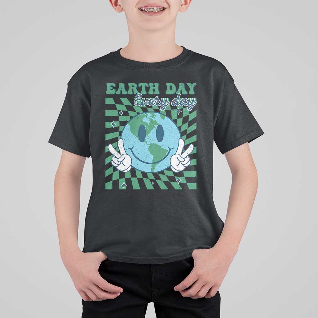 Earth Day Everyday T Shirt For Kid Smile Face Hippie Planet Anniversary