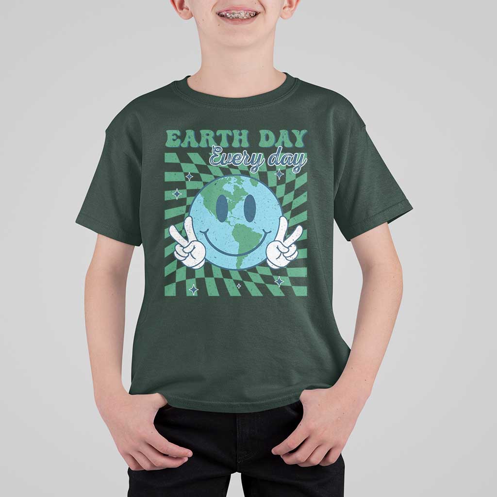 Earth Day Everyday T Shirt For Kid Smile Face Hippie Planet Anniversary