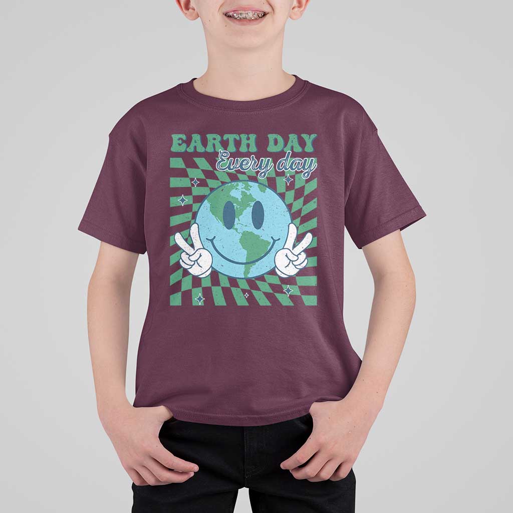 Earth Day Everyday T Shirt For Kid Smile Face Hippie Planet Anniversary