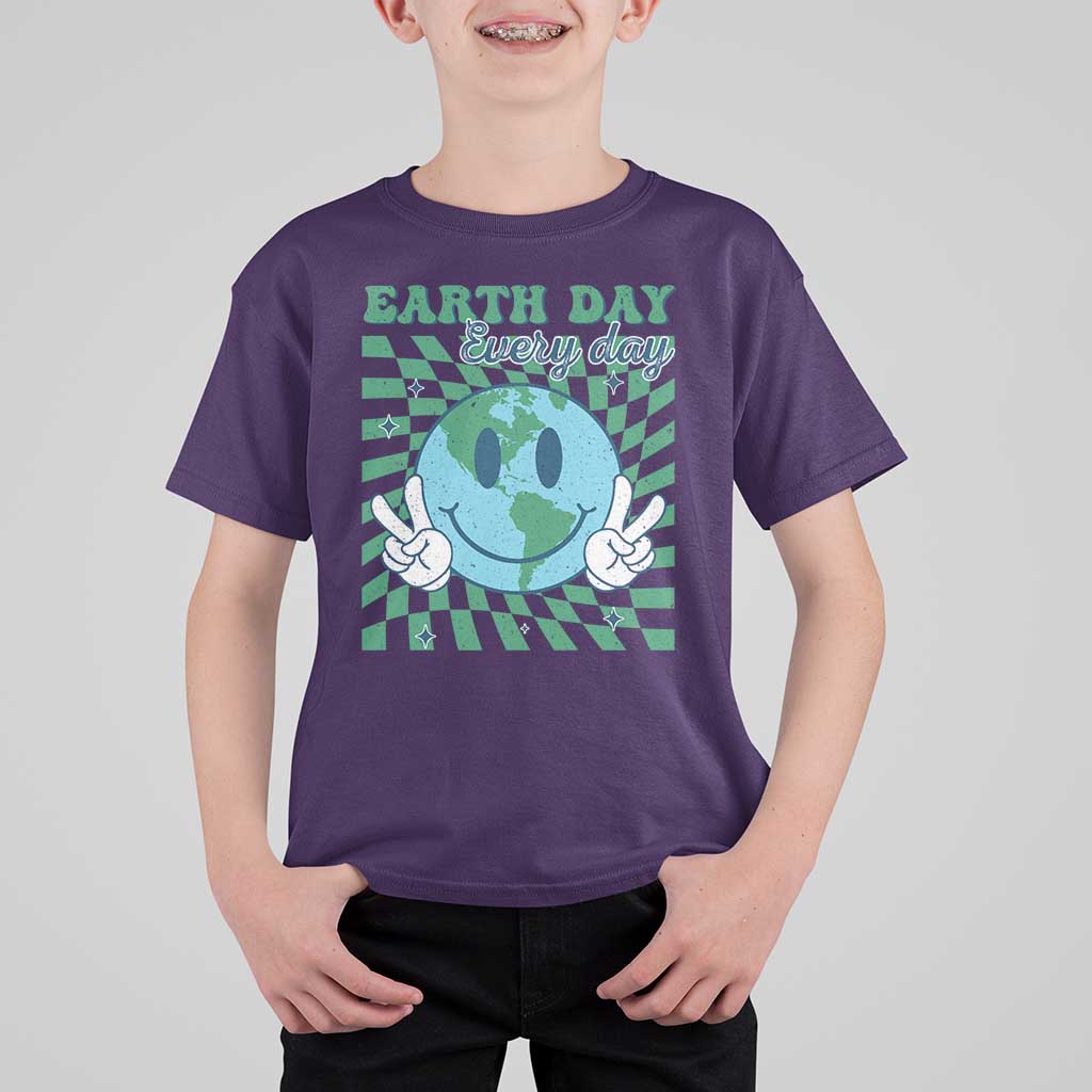 Earth Day Everyday T Shirt For Kid Smile Face Hippie Planet Anniversary