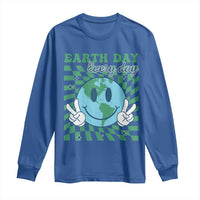 Earth Day Everyday Long Sleeve Shirt Smile Face Hippie Planet Anniversary