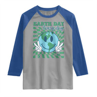 Earth Day Everyday Raglan Shirt Smile Face Hippie Planet Anniversary