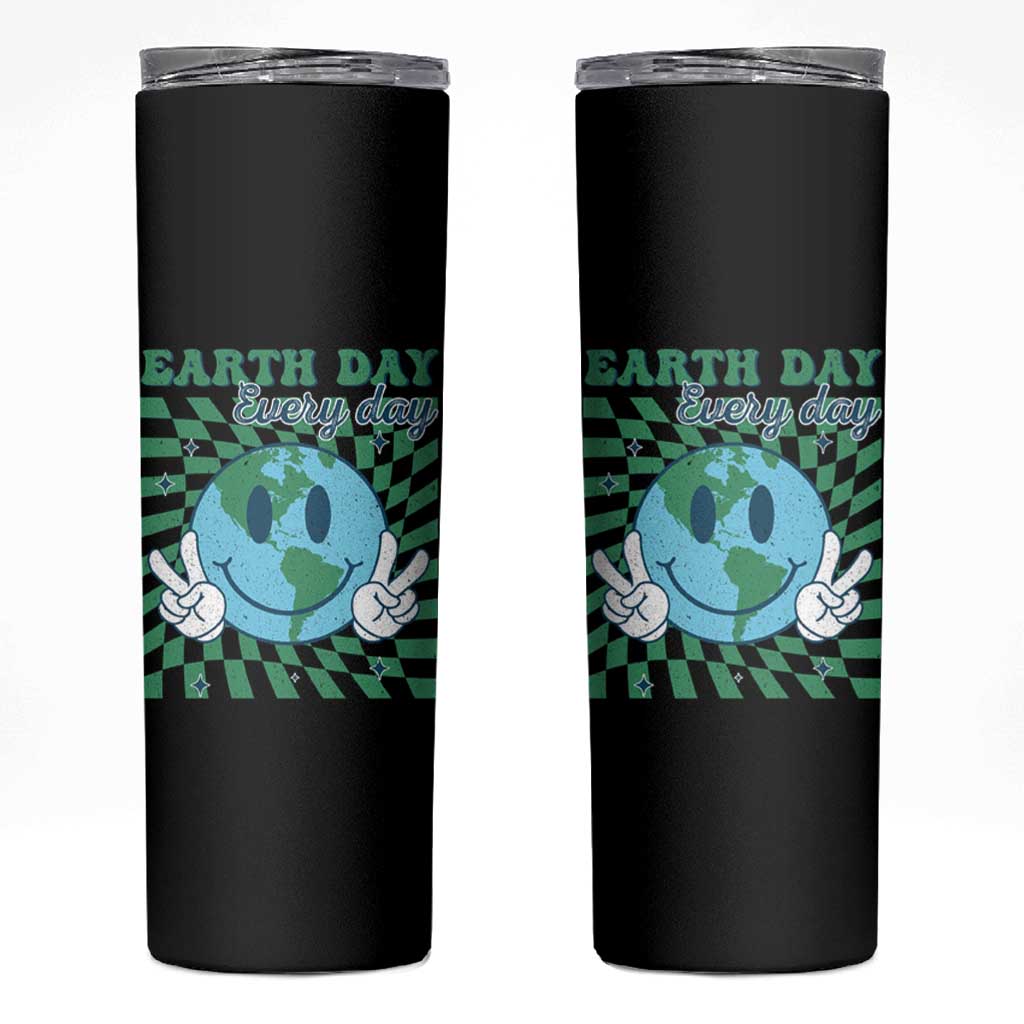 Earth Day Everyday Skinny Tumbler Smile Face Hippie Planet Anniversary