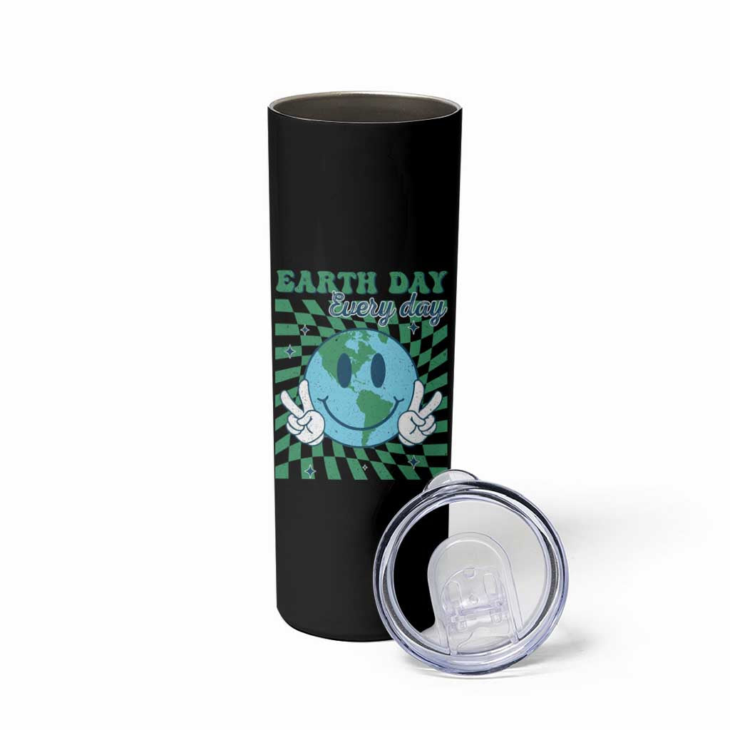 Earth Day Everyday Skinny Tumbler Smile Face Hippie Planet Anniversary