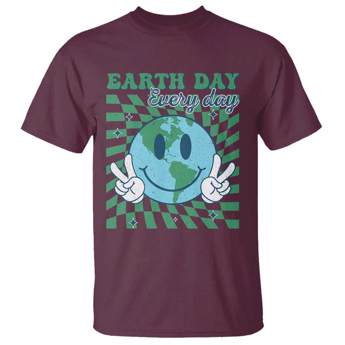 Earth Day Everyday T Shirt Smile Face Hippie Planet Anniversary